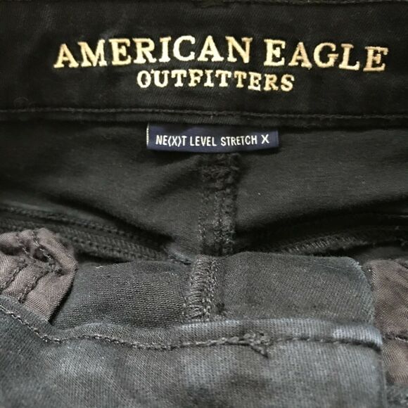 American Eagle Shorts Womens Sz‎ 6 Black Jeans Next Level Flex Denim 3 in - Picture 6 of 6